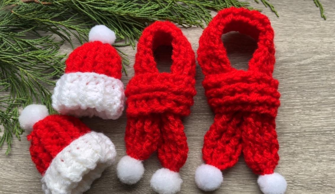 21 Pièces Mini Chapeaux Et Écharpes De Noël - Déco DIY Pour Poupées Et Cadeaux