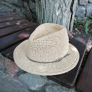 Cowgirl hat crochet pattern Safari hat Cowboy hat pattern Personalized Sun hat Western hat  Summer hat pattern Raffia hat  Fedora hat