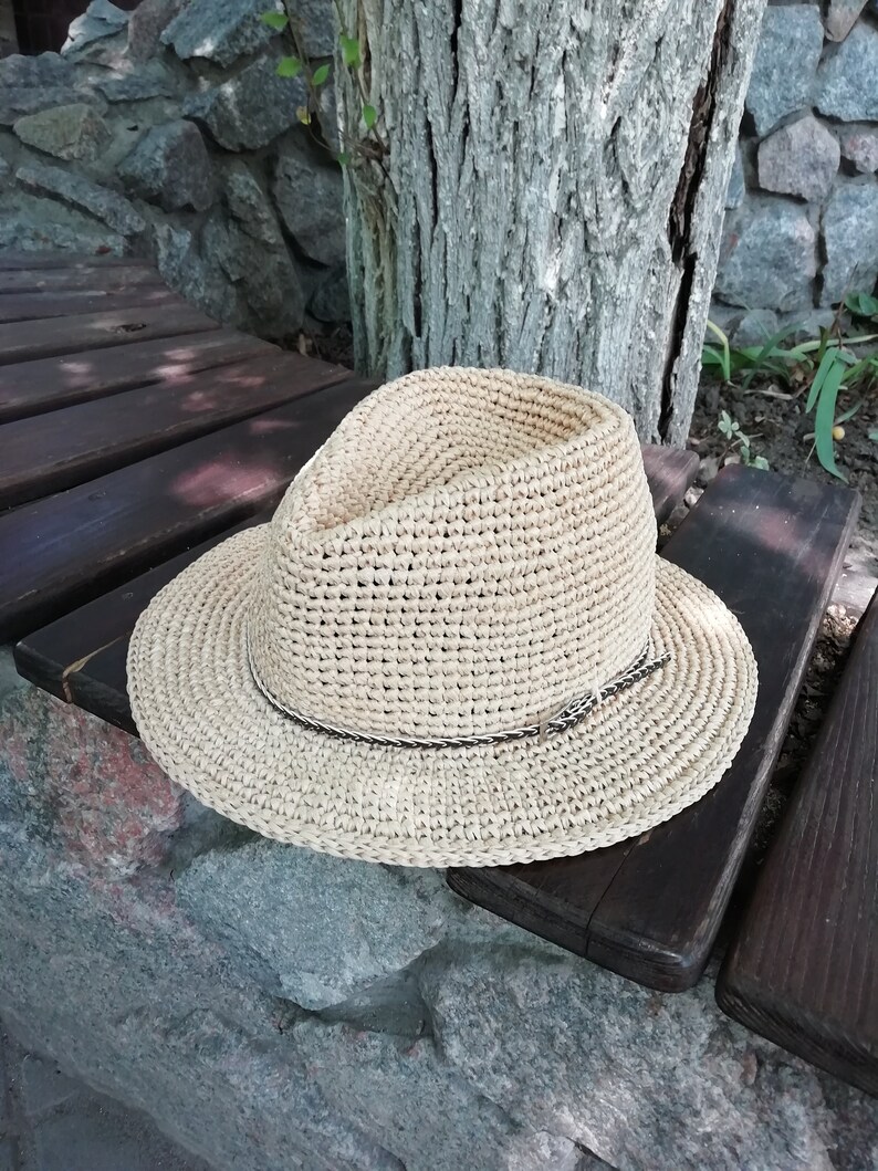 Cowgirl hat crochet pattern Safari hat Cowboy hat pattern Personalized Sun hat Western hat  Summer hat pattern Raffia hat  Fedora hat