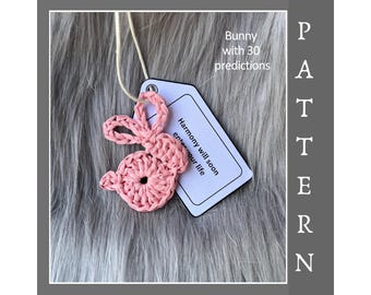 Mini Crochet Bunny Tag Pattern | Flat Easter Bunny Amigurumi (PDF + Video) + 30 Easter Wishes & Predictions N1