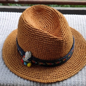 Cowgirl hat crochet pattern Safari hat Cowboy hat pattern Personalized Sun hat Western hat  Summer hat pattern Raffia hat  Fedora hat