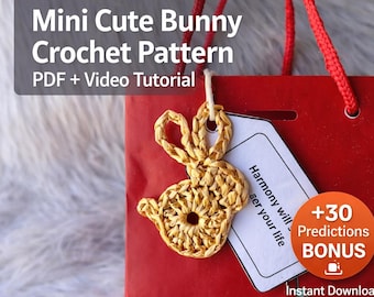 Mini Cute Easter Bunny Crochet Pattern PDF | Amigurumi Gift Tag | Beginner Friendly | Instant Download
