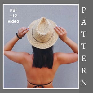 Cowgirl hat crochet pattern Fedora hat pattern Sun hat pattern. Crochet your own Western Style Hat              Cowboy hat Derby hat