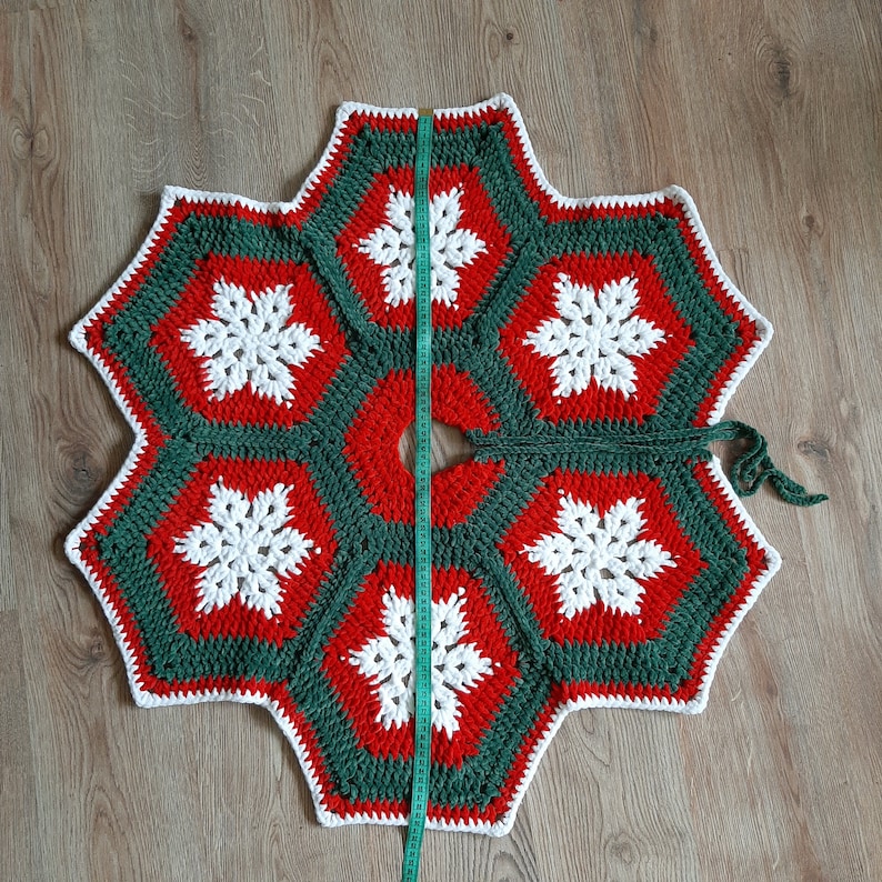 Christmas Tree Skirt Crochet Pattern Christmas Vintage Colors Etsy
