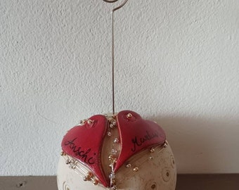 BESTELLWARE- Keramikkugel "Herzen", Tischkugel* Bestellbar*