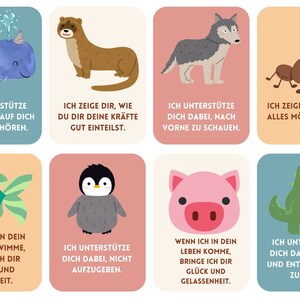Krafttierkarten für Kinder / Pdf-Datei zum Ausdrucken