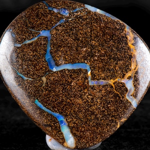 Boulder Opal 32mm x  28mm. 56.15cts Australian Boulder Opal Pendant, Natural Opal Pendant, 925 Silver Pendant, Opal Jewelry. gift for him