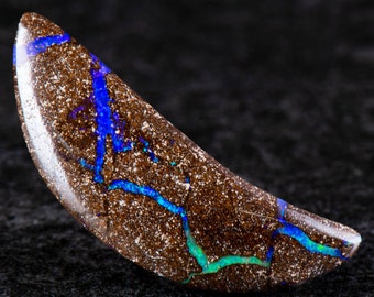 Boulder Opal 31mm x  10mm. 14.30cts Australian Boulder Opal Pendant, Natural Opal Pendant, 925 Silver Pendant, Opal Jewelry. gift for him