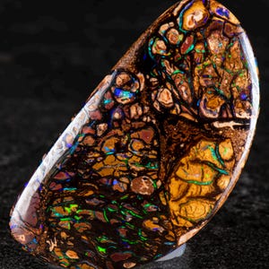Boulder Opal 36mm x  19mm. 44.15cts Australian Boulder Opal Pendant, Natural Opal Pendant, 925 Silver Pendant, Opal Jewelry. gift for him