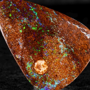 Boulder Opal 35mm x 26mm. 42.65cts Australian Boulder Opal Pendant, Natural Opal Pendant, 925 Silver Pendant, Opal Jewelry. gift for him