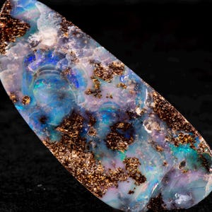 Boulder Opal 46mm x  19mm. 49.25cts Australian Boulder Opal Pendant, Natural Opal Pendant, 925 Silver Pendant, Opal Jewelry. gift for him