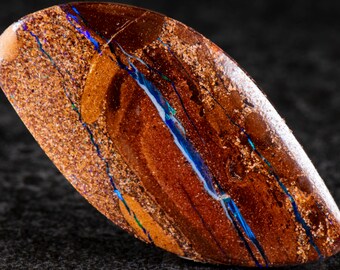 Boulder Opal 30mm x  15mm. 18.10cts Australian Boulder Opal Pendant, Natural Opal Pendant, 925 Silver Pendant, Opal Jewelry. gift for him