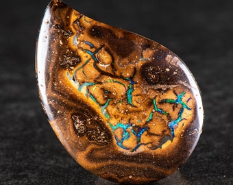 Boulder Opal 32mm x  22mm. 38.10cts. Australian Boulder Opal Pendant, Natural Opal Pendant, 925 Silver Pendant, Opal Jewelry. gift for him