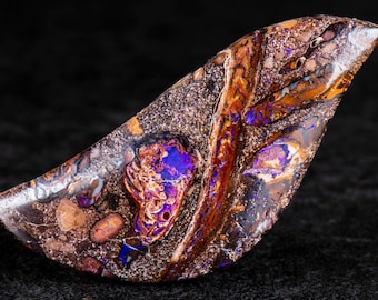 Boulder Opal 44mm x  18mm. 42.50cts. Australian Boulder Opal Pendant, Natural Opal Pendant, 925 Silver Pendant, Opal Jewelry. gift for him