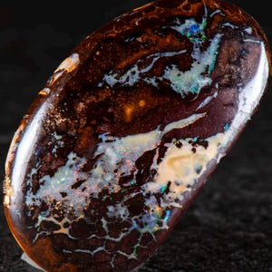 Boulder Opal 30mm x  17mm. 45.65cts Australian Boulder Opal Pendant, Natural Opal Pendant, 925 Silver Pendant, Opal Jewelry. gift for him