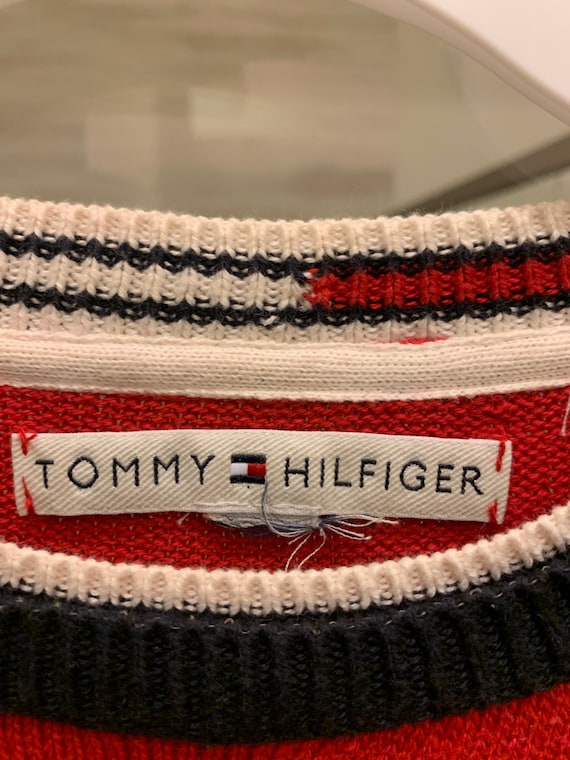 Tommy Hilfiger 100% cotton logo sweater in Red - image 4