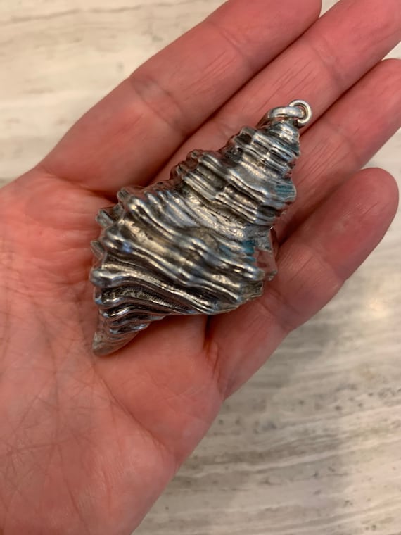 Beautiful Sterling seashell pendant - image 4