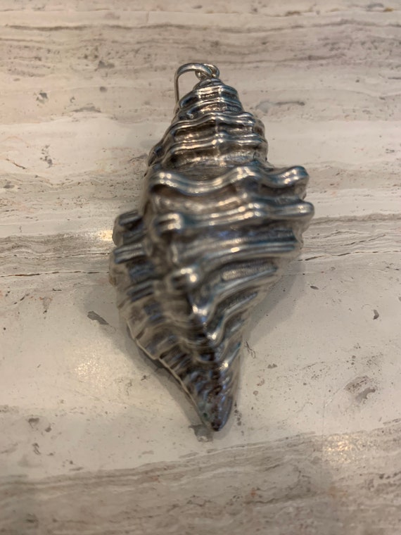 Beautiful Sterling seashell pendant - image 3