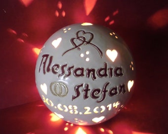 Name lamp personal for wedding wedding anniversary name lamp for silver wedding gold wedding ball lamp with name personal for wedding