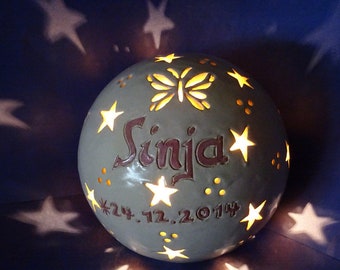 Lamp for star children memorial light glow ball butterfly name lamps souvenir stillbirth stillbirth