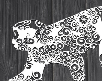 Download Monkey mandala svg | Etsy
