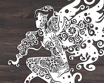 Download Free Fairy Svg Mandala Svg Recommended For Projects 10 Inches Etsy SVG Cut Files