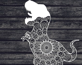 Download Dinosaur Mandala Svg Etsy