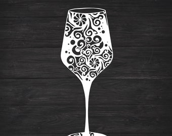 Download Mandala Wine Svg Etsy