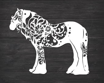 Download Mandala horse svg | Etsy
