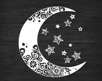 Download Moon Mandala Svg Etsy