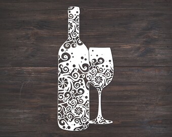 Download Mandala Wine Svg Etsy PSD Mockup Templates