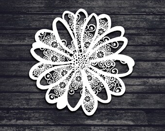 Download Sunflower Mandala Svg Etsy PSD Mockup Templates