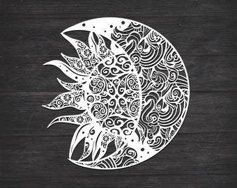 Download Moon Mandala Svg Etsy