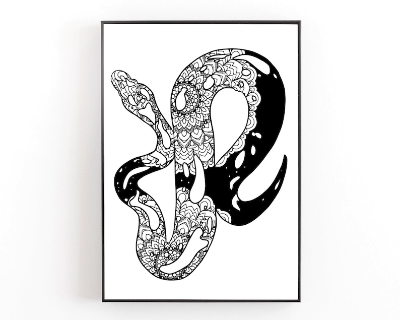 Ball Python Svg Snake Svg Mandala Svg Recommended For | Etsy