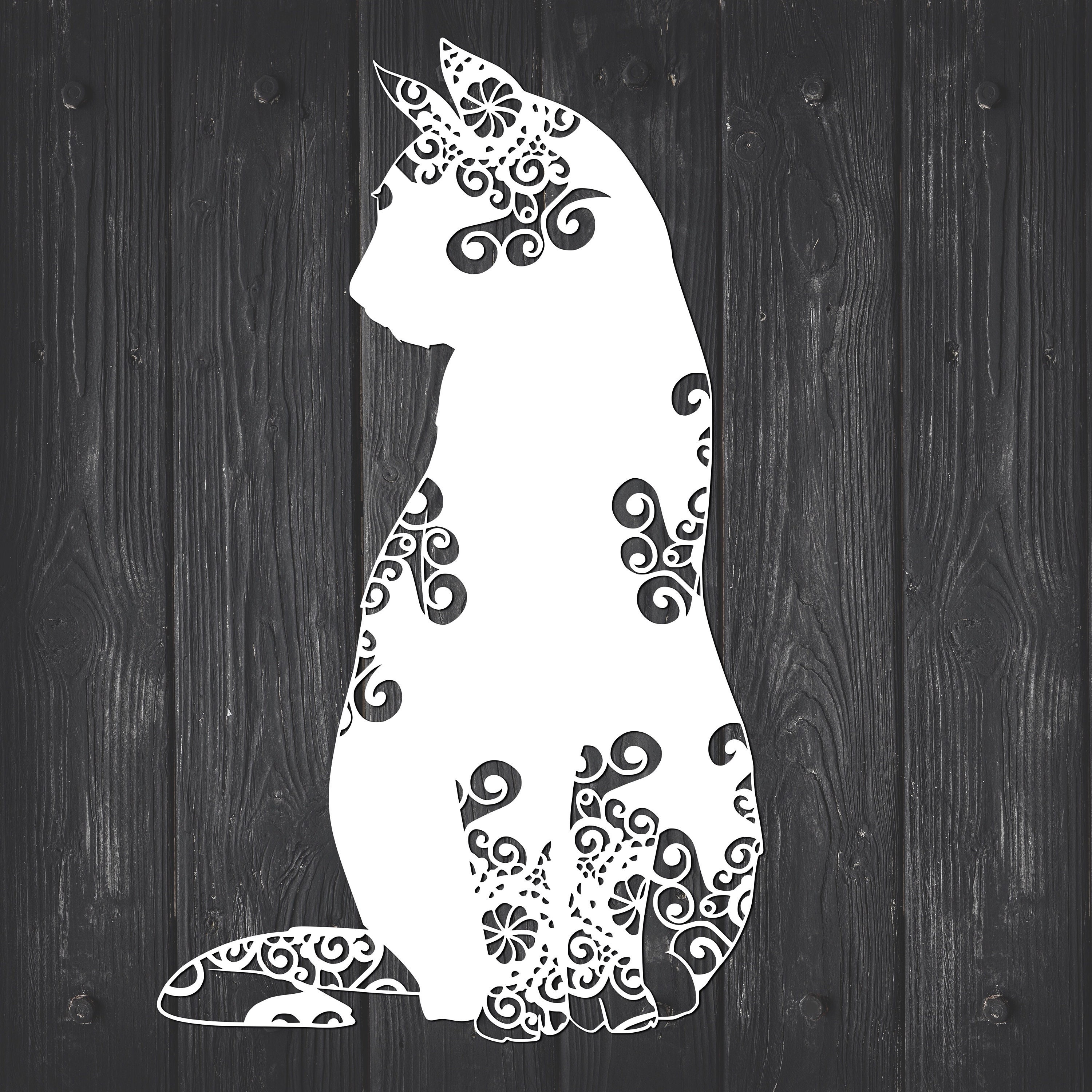 Download Cat Svg, Kitten Svg, Mandala Svg (Intricate Weeding ...