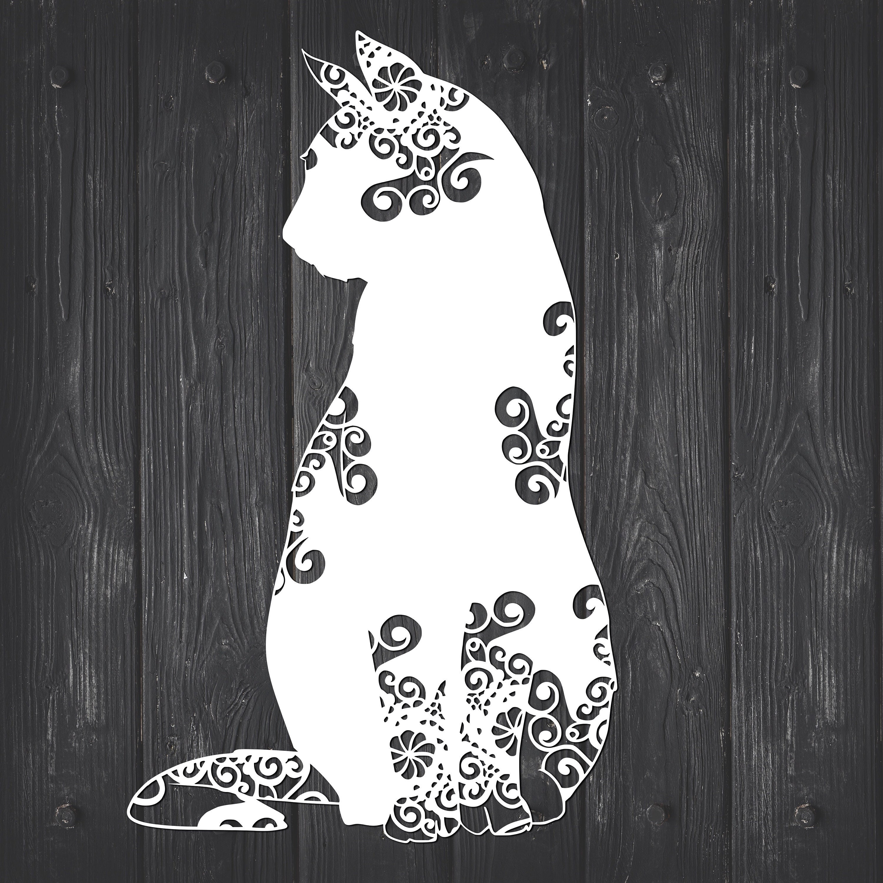 Download Cat Svg, Kitten Svg, Mandala Svg