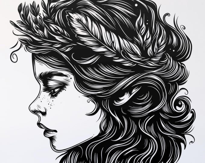 celestial goddess svg cut file, glowforge file, vinyl template, laser cut file, celestial svg, cuttable pagan svg, clipart png