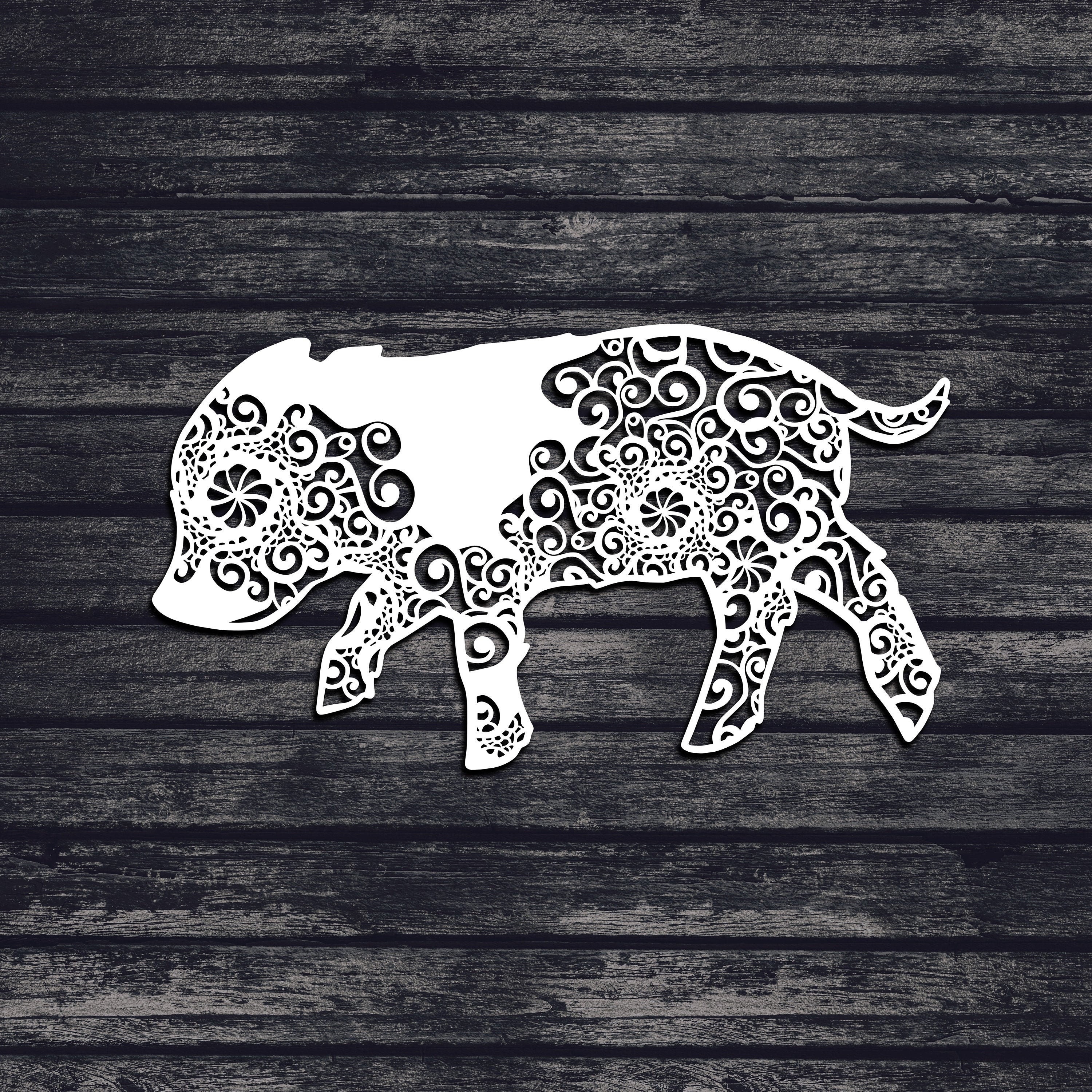 Download Pig Svg, Teacup Pig Svg, Mandala Svg