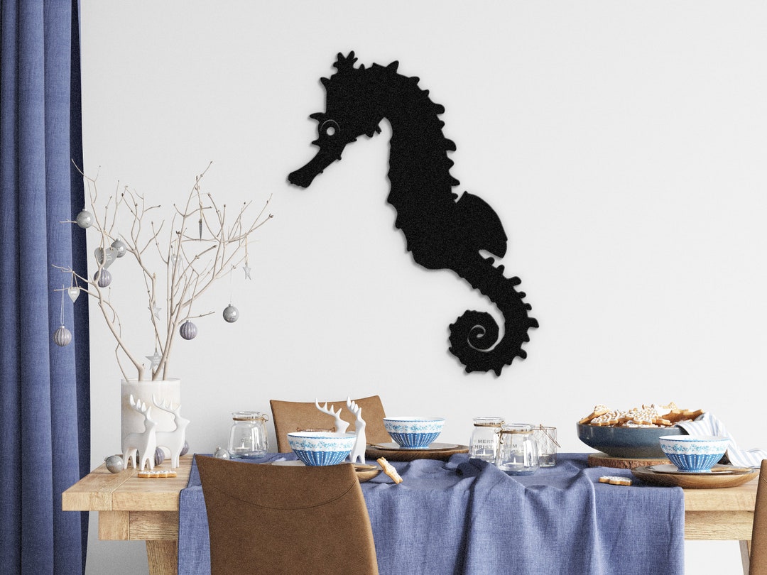 Seahorse Metal Wall Art Metal Seahorse Wall Art Metal Wall Etsy