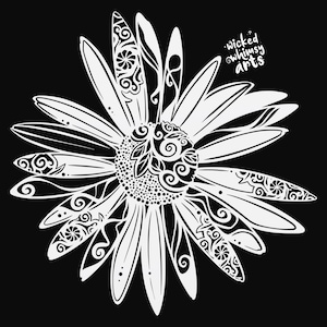 Gänseblümchen Mandala Plotterdatei, Gänseblümchen-Vinyl-Datei, Laserschnittdatei, Pflanzendesign, schneidbare Botanik svg, Clipart png