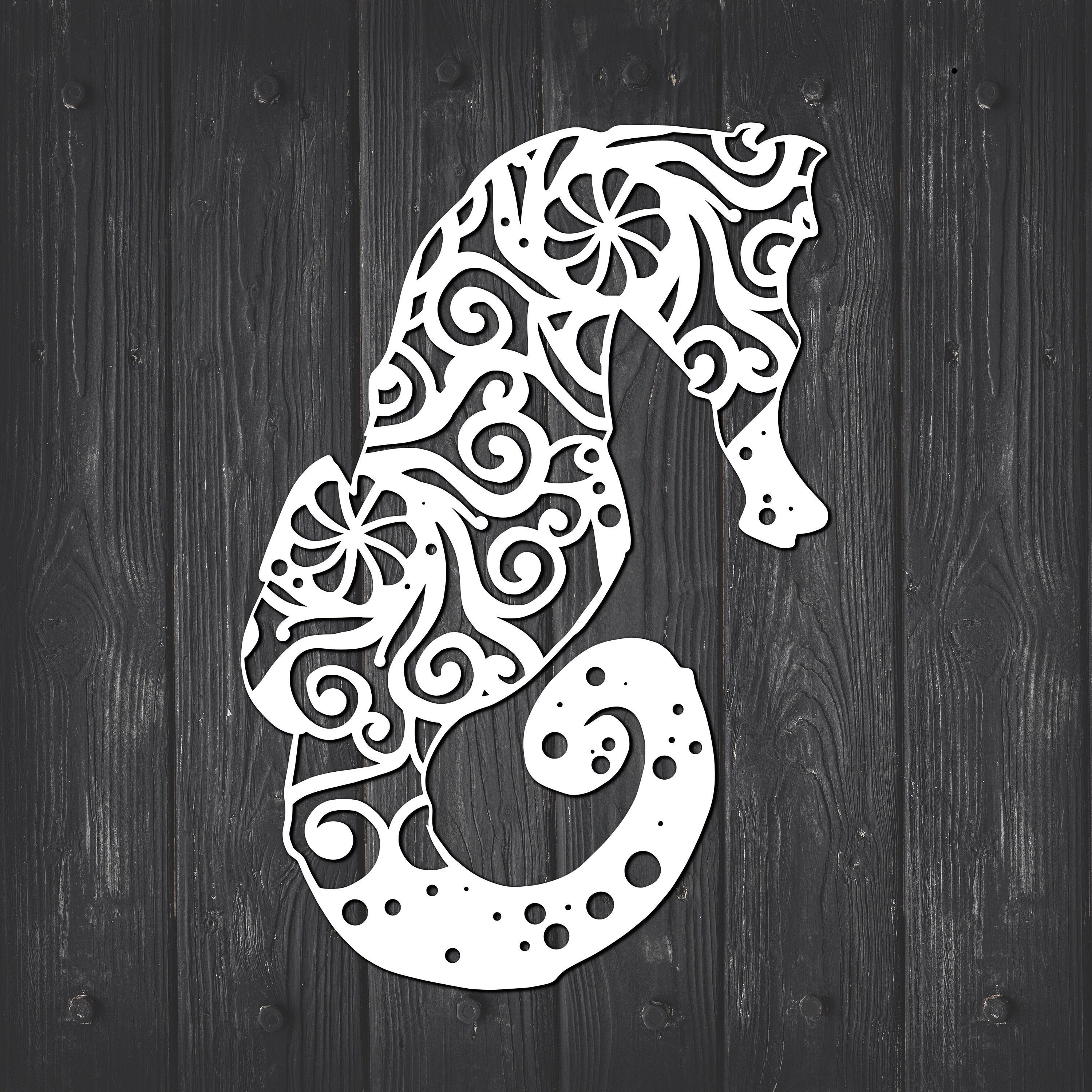 Download Seahorse Svg Fish Svg Mandala Svg Intricate Weeding: | Etsy