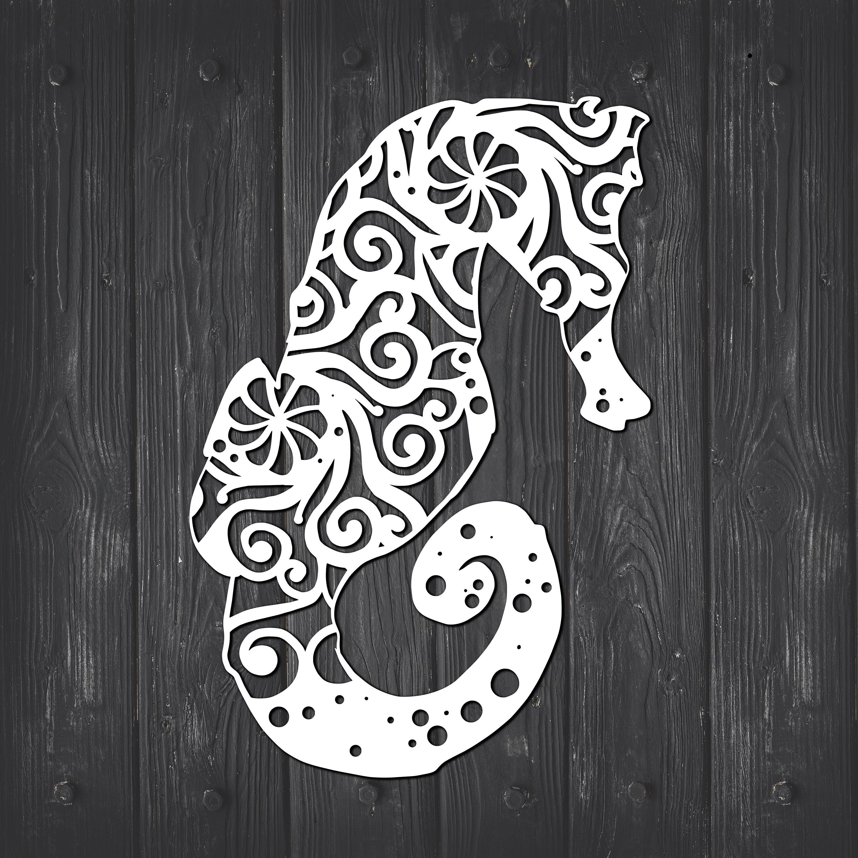 Download Seahorse Svg, Fish Svg, Mandala Svg