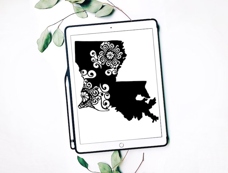 Svg Mandala Svg Svg Files For Cricut Louisiana State Svg Papercut Art Svg Files Zentangle Inspired