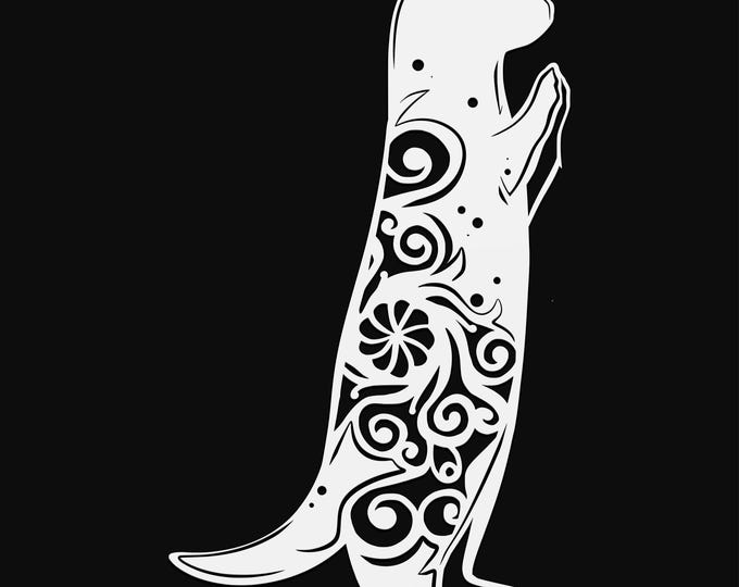 otter mandala svg cut file, glowforge file, vinyl template, laser cut file, animals svg, cuttable animal svg, clipart png
