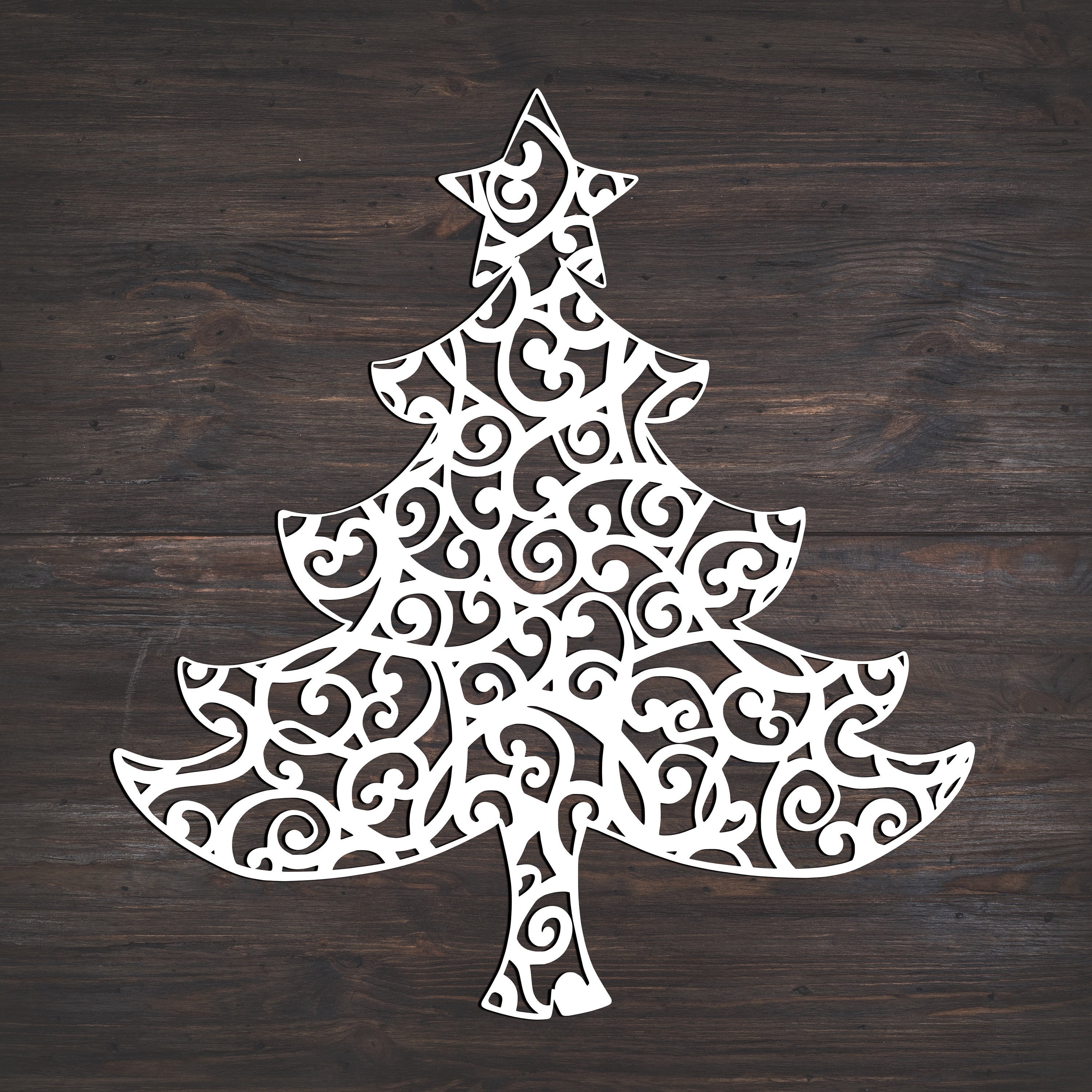 Download Christmas Tree Svg Mandala Svg Christmas Svg Intricate Etsy