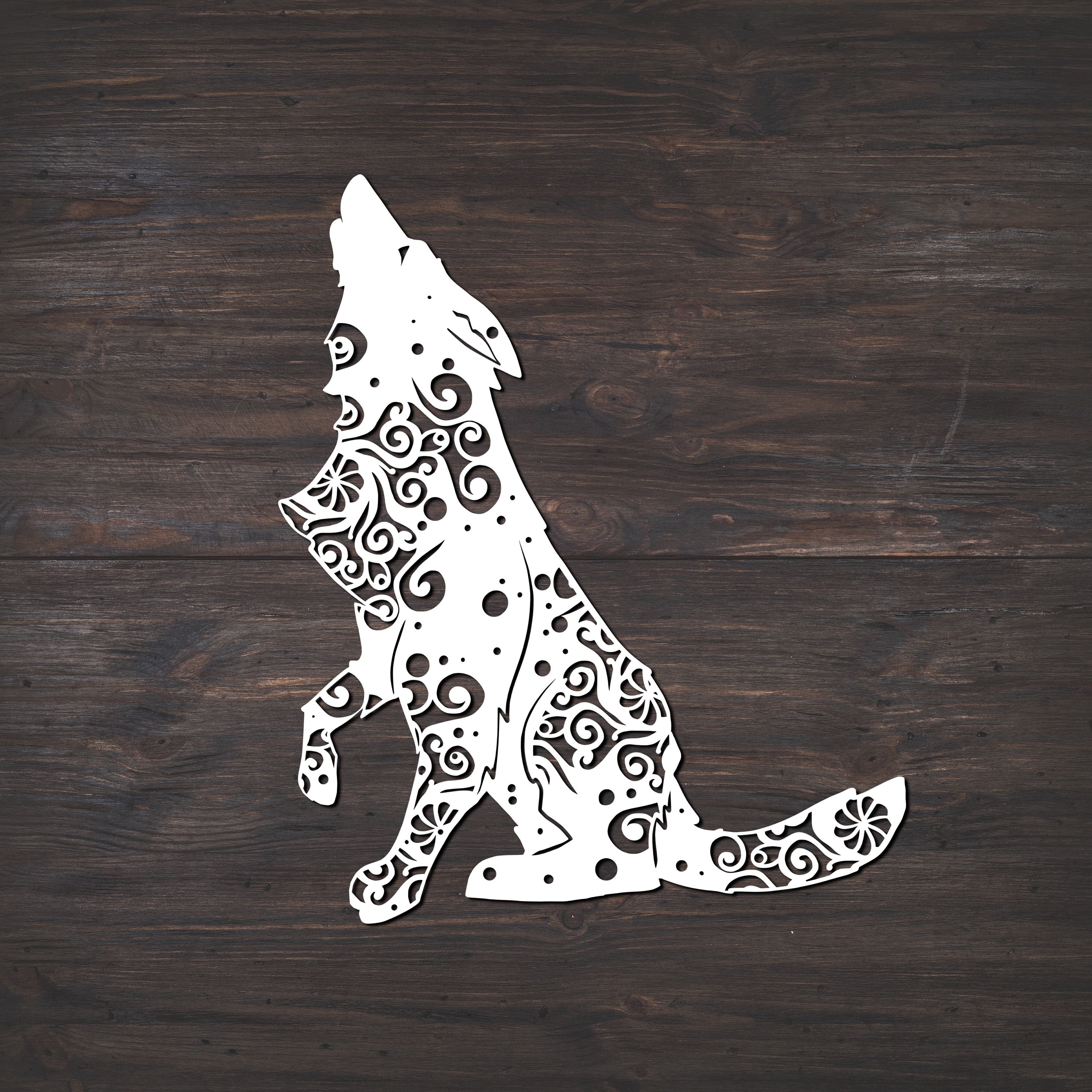 Download Howling Wolf Svg Wolf Svg Mandala Svg Intricate Weeding Etsy