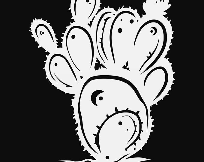 cactus svg cut file, glowforge file, cactus vinyl template, laser cut file, plant svg, cuttable botany svg, clipart png
