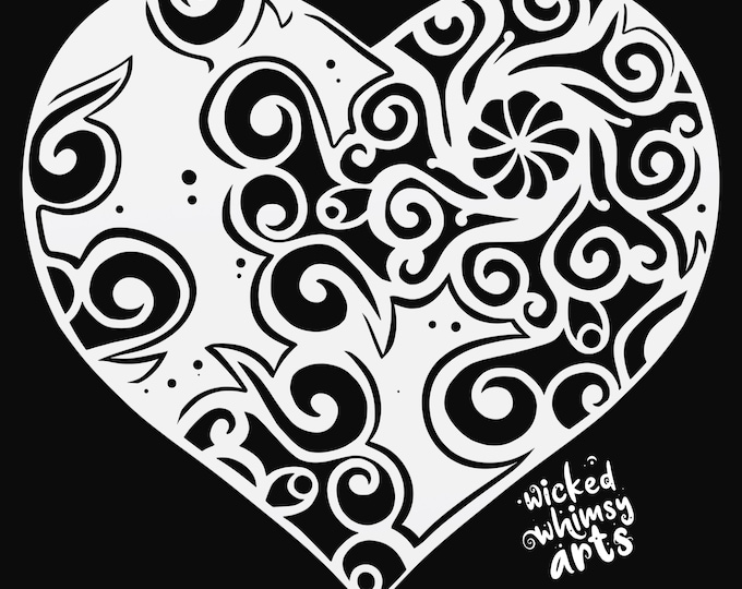 heart mandala svg cut file, glowforge file, vinyl template, laser cut file, valentine svg, cuttable dress svg, clipart png