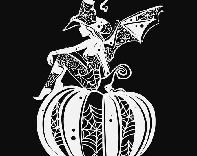 fairy witch mandala svg cut file, glowforge file, vinyl template, laser cut file, fairy svg, cuttable pixie svg, clipart png