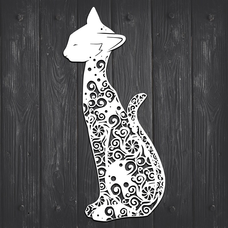 Download Sitting Cat Svg Cat Svg Mandala Svg Recommended For | Etsy